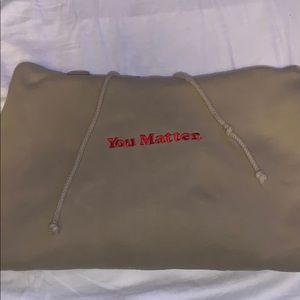 YOU MATTER TAN MEDIUM HOODIE